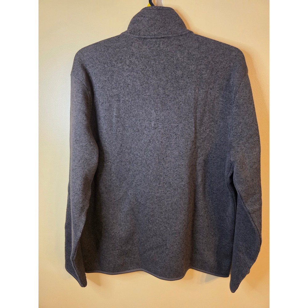 Crown & Ivy Mens Large Gray Heather 1/4 Zip Fleece Pullover Sweater Knit L - Picture 5 of 5